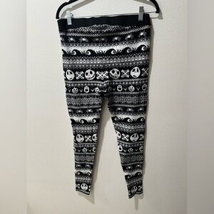 Disney’s nightmare before Christmas leggings, EUC, size 1, Tim Burton, Halloween